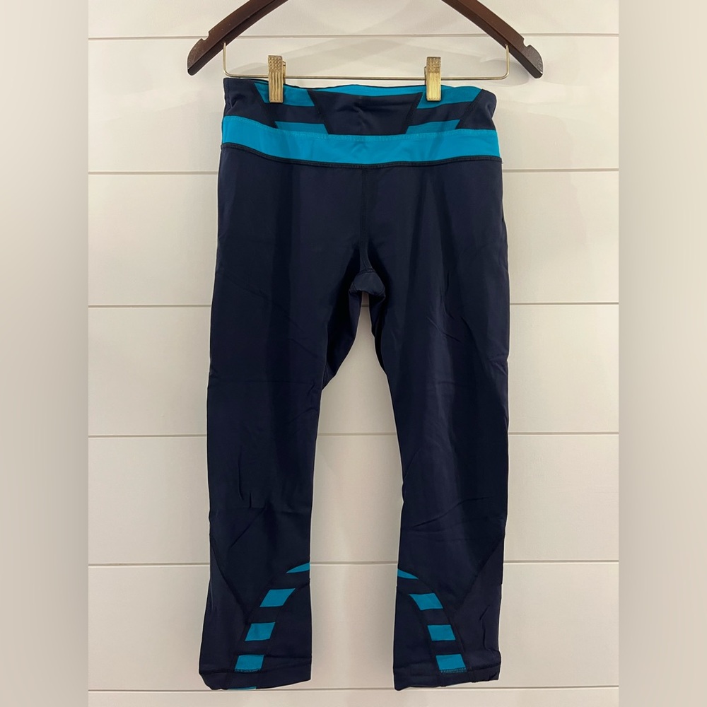 Lululemon Run Inspire II Crop Leggings Women's 6 Multicolored EUC